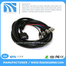 HD15 VGA to 5 BNC RGBHV adapter Cable male to female